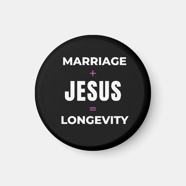 Íman Casamento + Jesus = Longevidade (Frente)