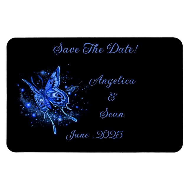 Íman Casamento Mágico Da Lunar Moth Salve A Data! (Horizontal)
