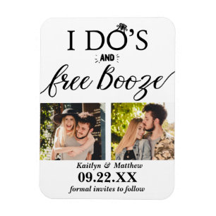 Íman Casamento Moderno de Booze Livre de I Do's Salve a