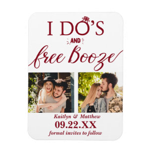 Íman Casamento Moderno de Booze Livre de I Do's Salve a