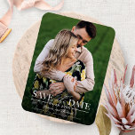 Íman Casamento Moderno e Elegante Foto para Salvar a Da<br><div class="desc">Ímã de Foto para Salvar a Data de Casamento Moderno e Elegante</div>