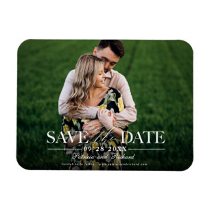 Íman Casamento Moderno e Elegante Salvar a Data Foto