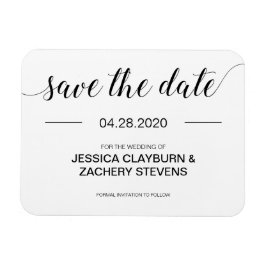 Íman Casamento Moderno Minimalista Negro e Branco