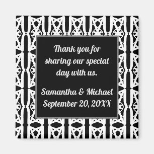 Íman Casamento Moderno Obrigado Apreciação Branca Negra