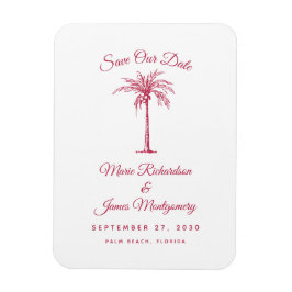 Íman Casamento na Praia com Tema Magenta Moderno - Salv