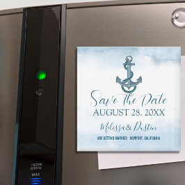 Íman Casamento Náutico De Âncora Azul Praia Salvar A Da