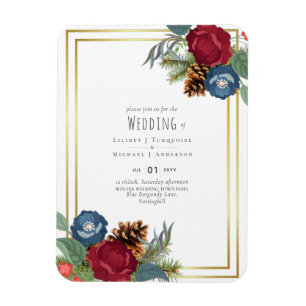 Íman CASAMENTO NO INVERNO BUDGET Borgonha Azul Azul Mod