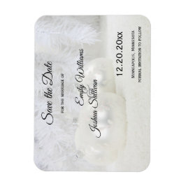 Íman Casamento no inverno de Natal Branco Salvar a Data