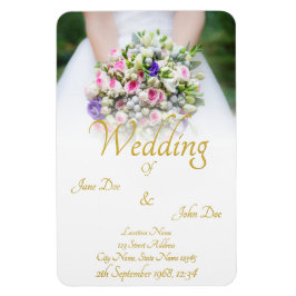 Íman Casamento - noiva com buquê de casamento colorido