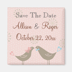 Íman Casamento Pássaros Com Amor W Save The Date Custom