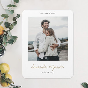 Íman Casamento Personalizado Obrigado Foto Magnet