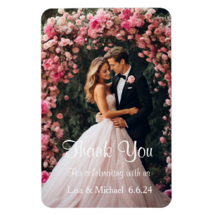 Íman Casamento Personalizado Obrigado Magnet