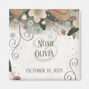 Íman Casamento Personalizado por Inspirividade Floral R