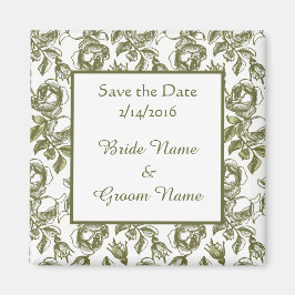 Íman Casamento Personalizado Salva o Magnet de Rosas de