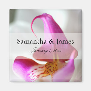 Íman Casamento Pessoal com Orquídea Púrpura e Branca