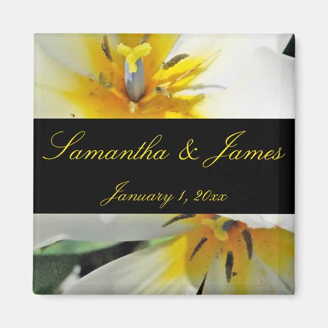 Íman Casamento Pessoal de dentro White Lily (Frente)