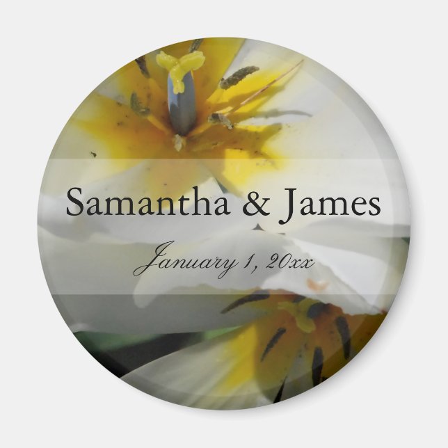 Íman Casamento Pessoal de dentro White Lily (Frente)