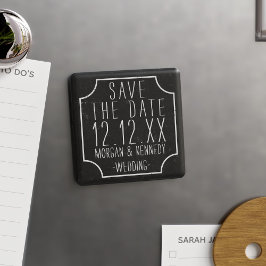 Íman Casamento Preto Com Quadro De Chalkboard Salvar O 