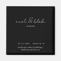 Casamento preto simples e elegante Salve a data