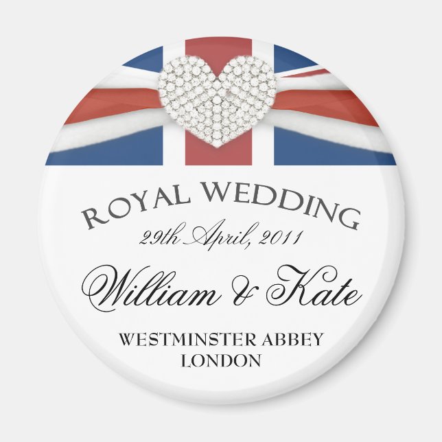 Íman Casamento Real - William & Kate Keepsasaame Magnet (Frente)