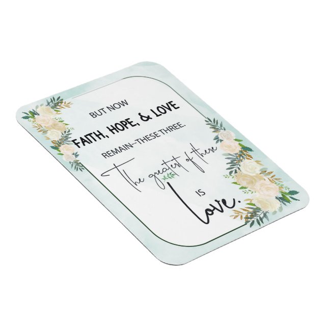 Íman Casamento Religioso Aniversário Fé Esperança Amor (Lado Direito)