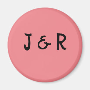 Íman casamento rosa personalizado