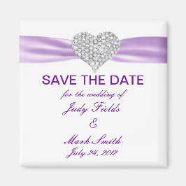 Íman Casamento Roxo Do Coração De Diamante Salve O Magn