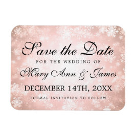 Íman Casamento Salve A Data Cobre Winter Wonderland