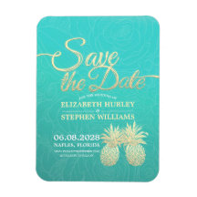 Casamento Salve A Data Ouro Pineanases Rosas Teais