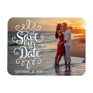 Íman Casamento Salve Nossa Data   Rascunho Ornate Manus