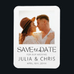 Íman Casamento Salve o ímã de data com foto<br><div class="desc">Cartões salve a data modernos para o próximo casamento! Procurar outros itens nesta coleção</div>