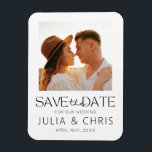 Íman Casamento Salve o ímã de data com foto<br><div class="desc">Cartões salve a data modernos para o próximo casamento! Procurar outros itens nesta coleção</div>