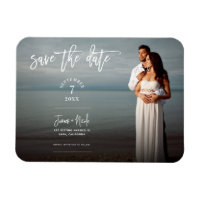 Casamento Save the Date Foto Script Moderno e Tend
