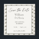 Íman Casamento Simples de Padrões de Floresta Básica<br><div class="desc">Bem-vindo ao nosso Simples Padrão de Floresta Chic Russa Salve os Amadores de Datas! Embarque a natureza com ilustrações serenas feitas em madeira e charme rústico. Perfeito para casais que amam o exterior. Faça a palco para sua celebração relaxada e encantadora. Vamos torna-o oficial! Esta suíte de casamento é perfeita...</div>