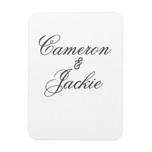 Íman Casamento simples e elegante casal nome caligrafia