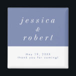 Íman Casamento Simples e Minimalista de Pastel Airy<br><div class="desc">Um imã simples e minimalista de referência de casamento com o pastel e o tema branco. Perfeito,  dê sempre para o seu casamento.</div>
