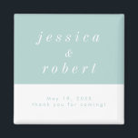 Íman Casamento Simples e Minimalista de Pastel Airy<br><div class="desc">Um imã simples e minimalista de referência de casamento com o pastel e o tema branco. Perfeito,  dê sempre para o seu casamento.</div>