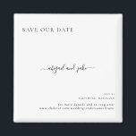 Íman Casamento Simplesmente Elegante Minimalista Salve<br><div class="desc">Simples e Elegante. Casamento Salve a Data. Magnet de Nomes Personalizados.</div>