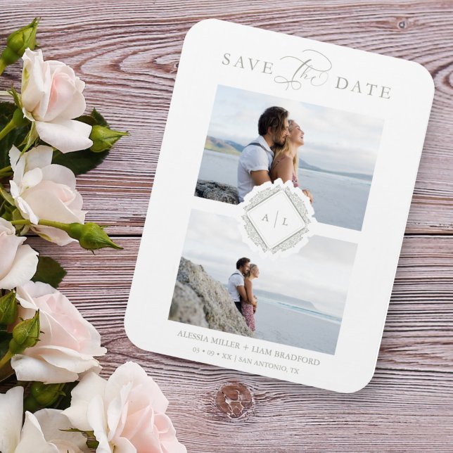 Íman Casamento sofisticado do Ornamento Tópico de Tendê (Criador carregado)