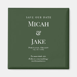 Íman Casamento Verde e Branco da Floresta Simples Salve