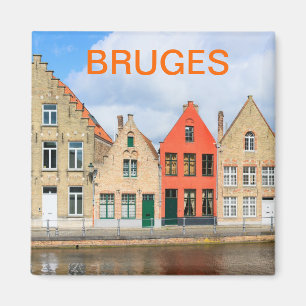 Íman Casas antigas em Bruges, Bélgica