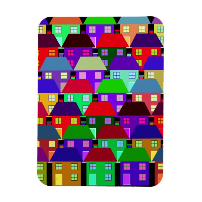 ÍMAN  CASAS COMUNIDADE LAR COLORIDO (Vertical)