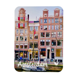 Íman Casas de Amsterdã - imã de geladeira por Velvet 