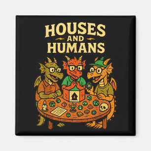 Íman Casas E Humanos Divertido Geek Rpg Nerd Jogadores
