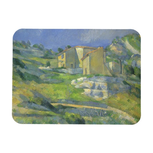 Íman Casas em Provença por Paul Cezanne, Vintage Art (Horizontal)