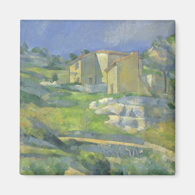 Íman Casas em Provence por Paul Cezanne, arte do (Frente)