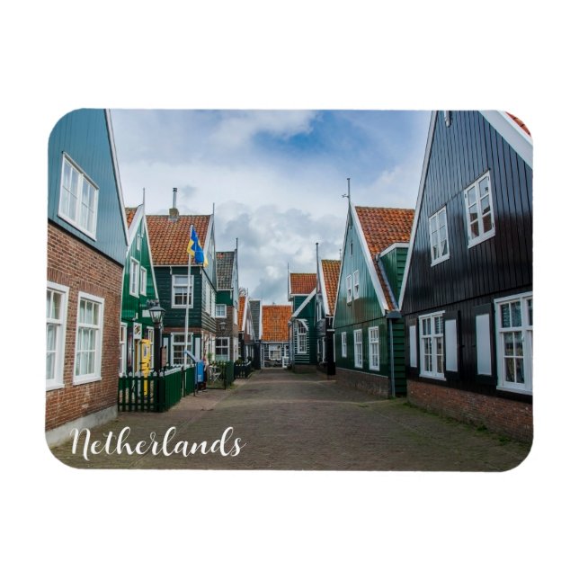 Íman Casas tradicionais de madeira na aldeia de Marken (Horizontal)