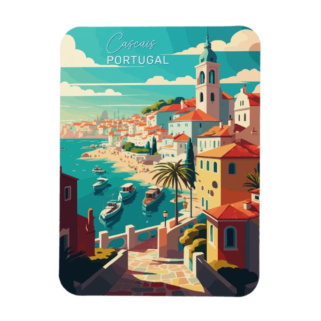 Íman Cascais de Texto Personalizado Portugal (Vertical)