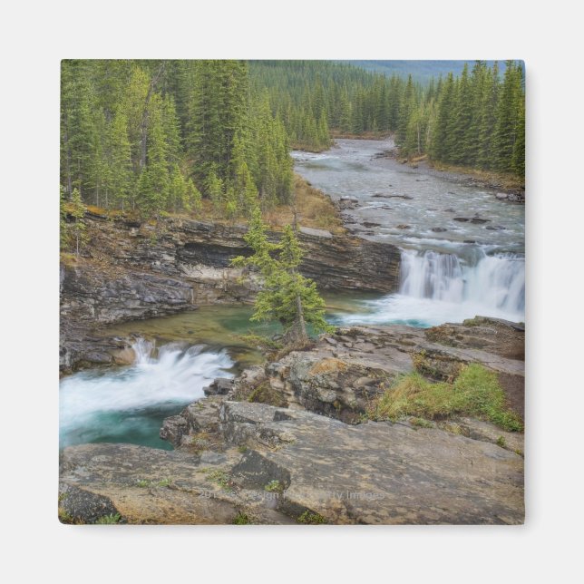 Íman Cascata Nas Montanhas Rochosas Canadianas (Frente)