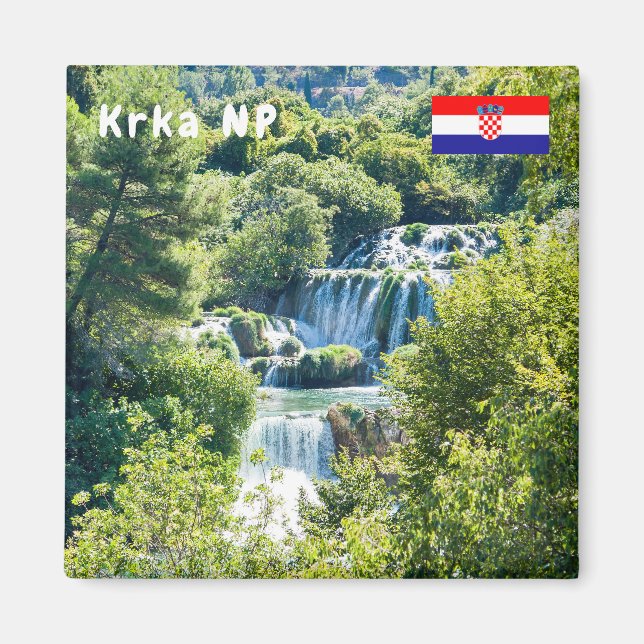 Íman Cascata no Parque Nacional de Krka - Dalmácia, Cro (Frente)